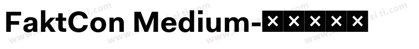 FaktCon Medium字体转换